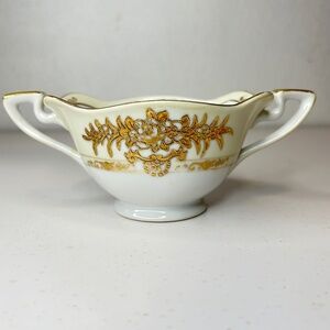 Noritake Mini Open Sugar Bowl Two Handles Collectible porcelain piece